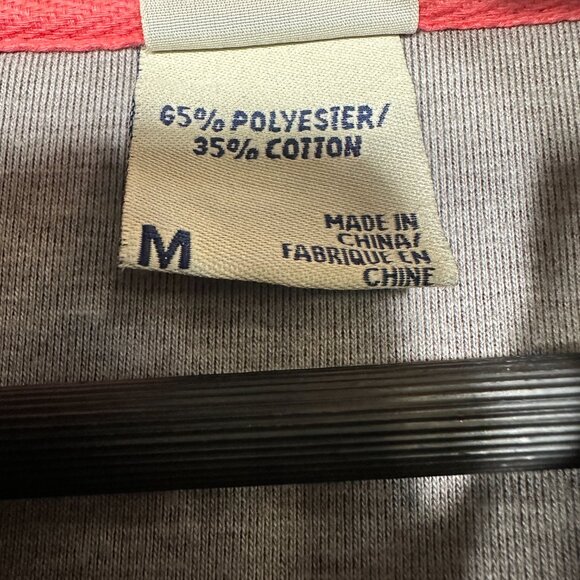 Vintage Blue Marlin SweatShirt Mens Medium Brown Full Zip Pockets Cotton Poly - Picture 8 of 10